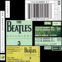 1996 uk21CDhol b The Beatles Anthology 3 - 7243 8 34451 2 7 ⁄ BEATLES CD DISCOGRAPHY UK  - pic 1