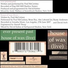 uk60 Ever Present Past ⁄ House Of Wax - 8 88072 30621 9 - 0888072306219 - pic 1
