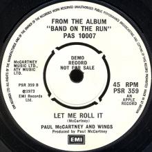 uk1974(4)a  Band On The Run / Let Me Roll It  PSR 359 - pic 4
