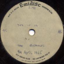 THE BEATLES ACETATE - YES IT IS - pic 1